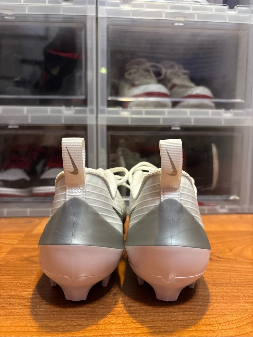 Nike Vapor Speed 3 White Wolf Grey FB3303-100 Football Cleats Szs 8M + 8.5M NWOB